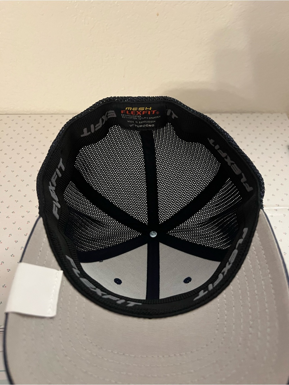 SunTek Navy Blue Flexfit Mesh Trucker Hat - Picture 6 of 6